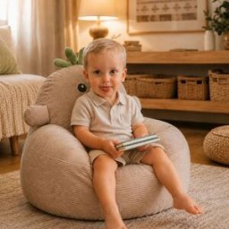 Noukie's Fauteuil pouf pour enfant Pico le cactus