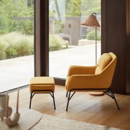 Teulat - Pouf Sadira moutarde - 69x43x43cm OS