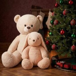 Histoire d'Ours Peluche ours Bellydou miel velours (130 cm)