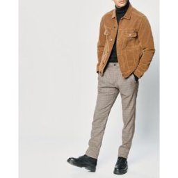 Replay - Pantalon Tailorded imprimé pied-de-poule marron T.34/L32