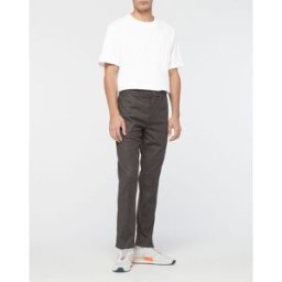 Replay - Pantalon Chino en Flanelle Tailorded imprimé pied-de-poule marron T.32/L32