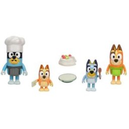 Moose Coffret 4 Figurines Bluey La Famille En Cuisine