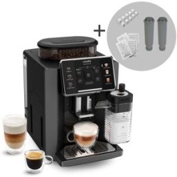 Expresso Broyeur À Grains Krups Sensation Lait Ea912hf1 6 Boissons Carafe Lait 24 X 34,6 X 36,4 Cm Gris Anthracite