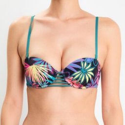 Lou - Haut de maillot de bain noir/multicolore 95 B