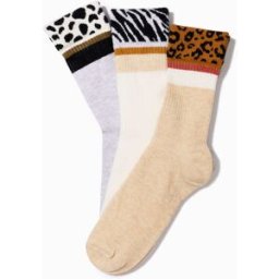 Saison - Lot de 3 chaussettes hautes en coton Animales multicolore 36/41