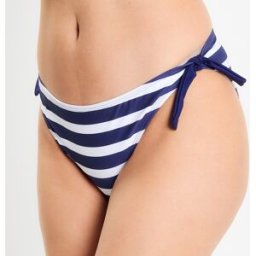 Lou - Bas de maillot de bain marine/blanc 42