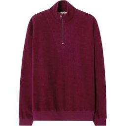 American Vintage Sweat Zippé Bobypark Eponge Bordeaux XL