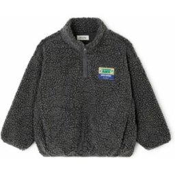 American Vintage Sweat Hoktown Badge Fibres Recyclées Gris anthracite 3/4 ans