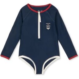Konges Sløjd Maillot de Bain Manches Longues Laguna Fibres Recyclées Bleu marine 3 ans