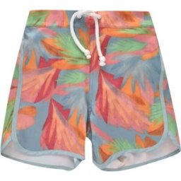 Louise Misha Short de Bain Nylon Recyclé Feuilles Aderi Orange 4 ans