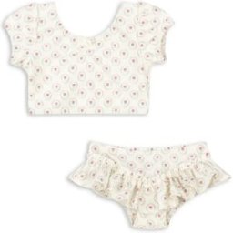 Konges Sløjd Maillot de Bain Volants Malti Fibres Recyclées Ecru 5/6 ans
