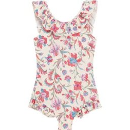 Louise Misha Maillot de Bain Andrea Fleuri Fibres Recyclées Crème 12 mois