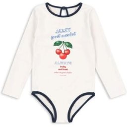 Konges Sløjd Maillot de Bain Manches Longues Vilja Fibres Recyclées Ecru 6 mois