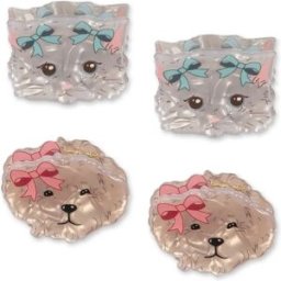 Konges Sløjd Lot de 4 Barrettes Animaux Beige taille unique