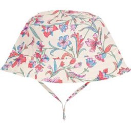 Louise Misha Chapeau de Bain Devy Fleuri Fibres Recyclées Crème 3/6 mois