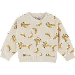 Emile et Ida Sweat Bananes Eponge Coton Bio Crème 4 ans