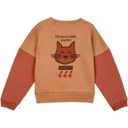 Emile et Ida Sweat Coton Bio Bicolore Camel 3 mois