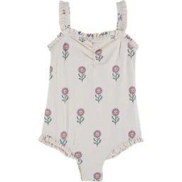Emile et Ida Maillot de Bain Fleuri Crème 2 ans