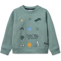 Liewood Sweat Orson Play Coton Bio Bleu Vert 18/24 mois