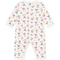 Petit Bateau Pyjama Dors Bien Animaux Coton Bio Blanc 3 mois