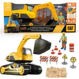 Funrise Excavatrice Caterpillar 30 cm avec figurine et accessoires