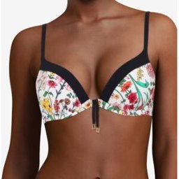 Chantelle - Haut de maillot de bain coques Push-Up Flowers imprimé multicolore 85 C