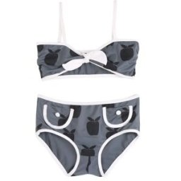 Emile et Ida Maillot de Bain 2 Pièces Pommes Gris 2 ans