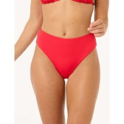 Rip Curl Bas de Maillot de bain culotte taille haute Premium Surf Retro Rouge hibiscus S Female
