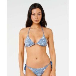 Rip Curl Haut de maillot de bain triangle coulissant Catalina Waves Bleu Vintage M Female