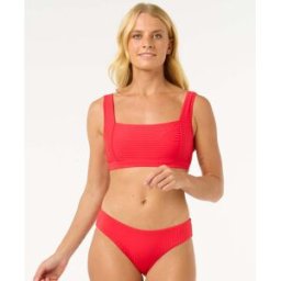 Rip Curl Haut de Maillot de bain crop bonnet D Premium Surf Rouge Hibiscus M Female