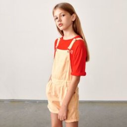 Bellerose - Salopette short Pepina en Toile de coton saumon 16 A
