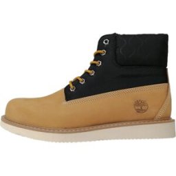 Timberland - Boots en Cuir matelassées Newmarket II Beige/Noir TF.43/TUS.9