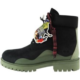 Timberland - Boots en Cuir premium imperméables noir/vert TF.41/TUS.7,5