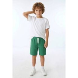MONOPRIX Bermuda élastiqué en molleton uni en coton BIO GOTS 4 ans