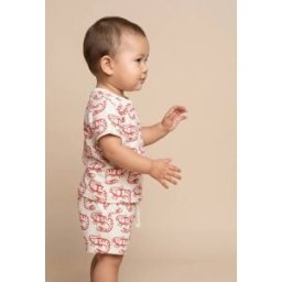 BOUT'CHOU Short imprimé en molleton en coton BIO GOTS 36 mois