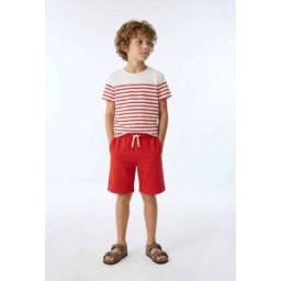 MONOPRIX Bermuda élastiqué en molleton uni en coton BIO GOTS 3 ans