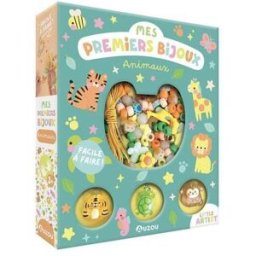 AUZOU Kit Loisirs Créatifs Mes Premiers Bijoux Animaux 230 Perles Fantaisie Kids