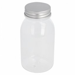 Flacon en plastique PET avec bouchon en aluminium - 220 ml - diam