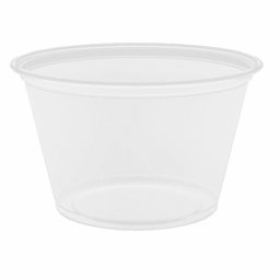 Pot sauce en plastique transparent 120 ml - carton de 2500 units