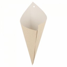 Cornet kraft 17 x 24 cm NATUREL 100 g pour marrons chauds - carton de