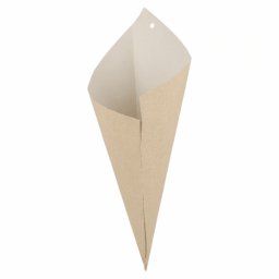 Cornet kraft 21 x 29 cm NATUREL 250 g pour marrons chauds - carton de
