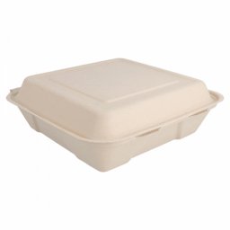 Coque 1 compartiment en cellulose naturelle fibre de canne sucre