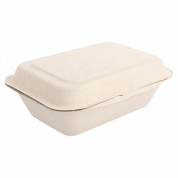 Coque 1 compartiment en cellulose naturelle fibre de canne sucre