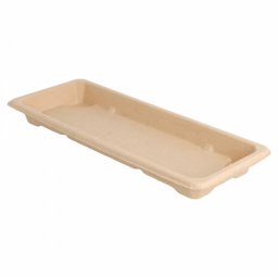Sushi Box en cellulose naturelle fibre de canne sucre - Naturel -
