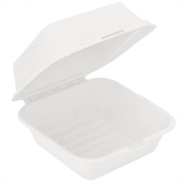Coque Burger en cellulose naturelle fibre de canne sucre - Blanc -
