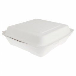 Coque 1 compartiment en cellulose naturelle fibre de canne sucre -