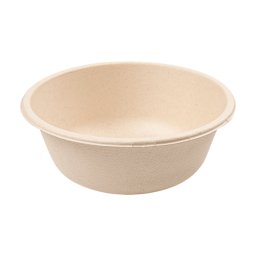 Saladier rond en cellulose naturelle fibre de canne sucre -Naturel -