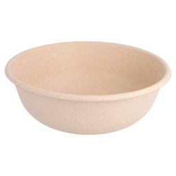 Saladier rond en cellulose naturelle fibre de canne sucre -Naturel -
