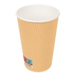Gobelet KRAFT double paroi en carton 48 cl pour caf et boissons