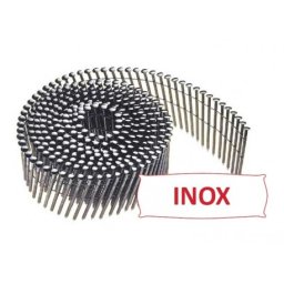 Pointes 16° 2.8x80 mm crantées INOX A2 TB en rouleaux plats fil inox X 4500